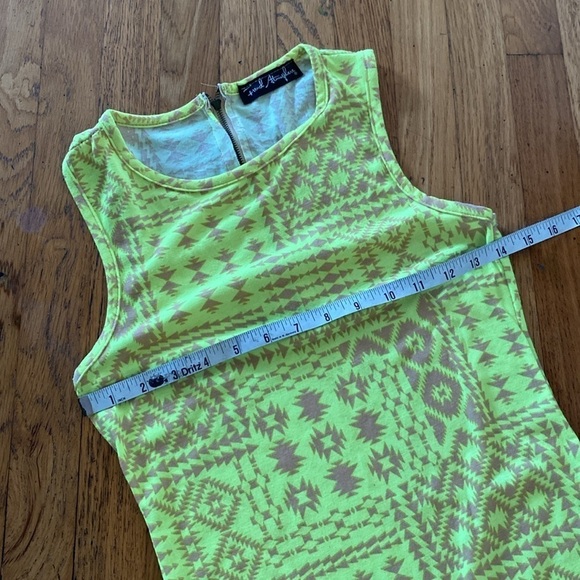 French Atmosphere Tribal Print Neon Midi Dress Size Small - Picture 6 of 11